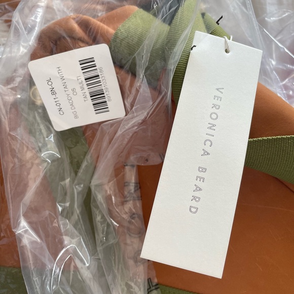 Veronica Beard Corroon Big Daddy Tan Leather Large Tote Bag - Picture 9 of 13